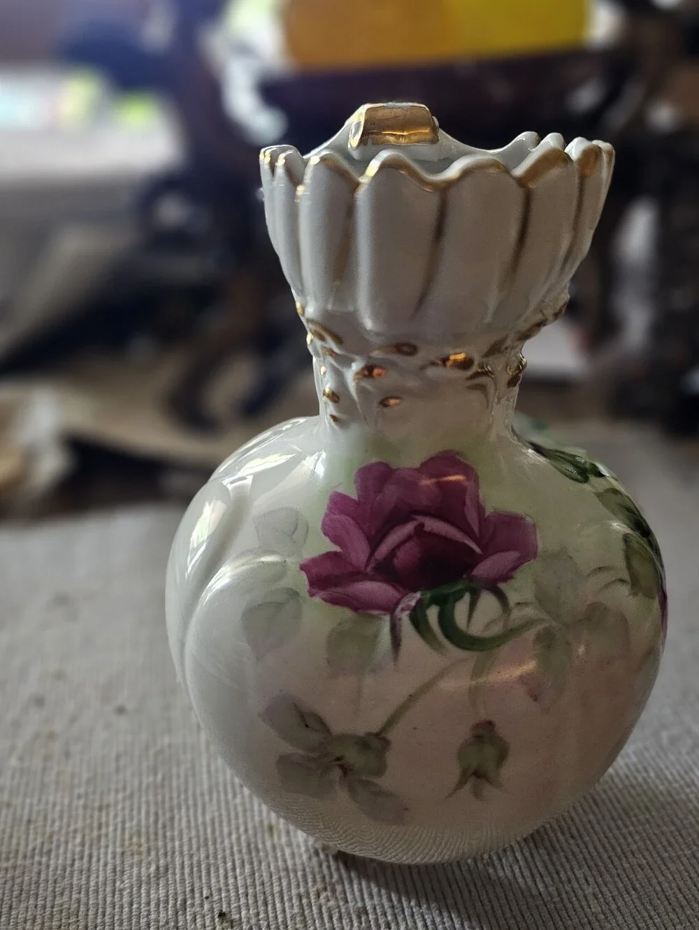 Antique VICTORIAN Nippon Footed Cabinet Porcelain Ewer